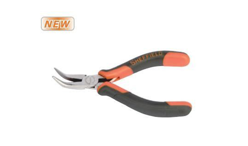 Mini Double Color Handle Bent Nose Pliers (S035044)